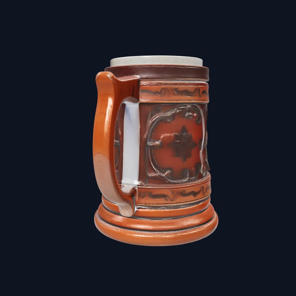 Ornate Wooden Mug model pack